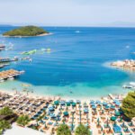 Ksamil,Beaches.,Four,Islands.,The,Bay.,Ksamil.,Albania.,Sandy,Embankment.